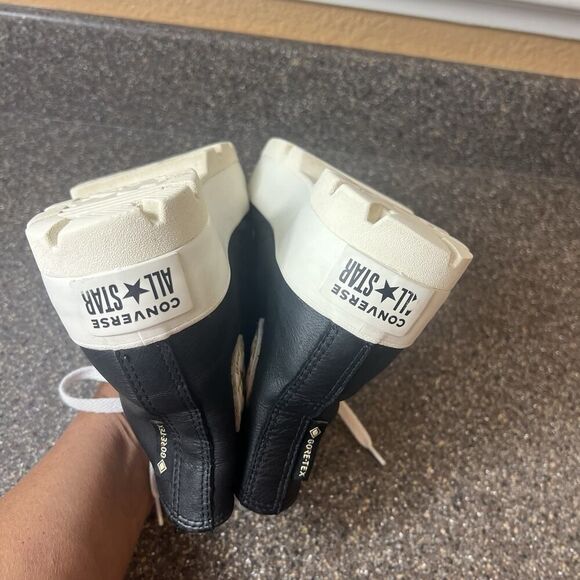 Converse All Star Lugged Counter Climate Chunky Sneaker Women Sz 8 Black Leather - Picture 8 of 11